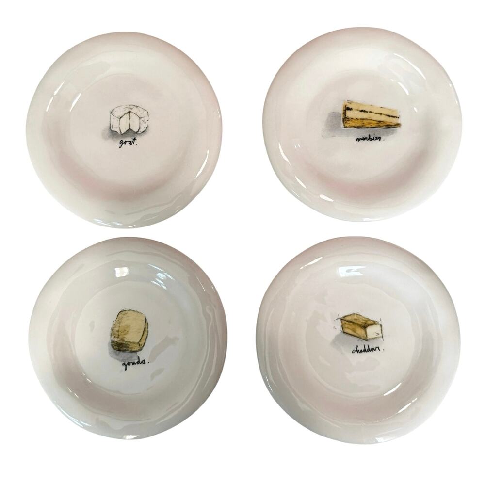 Rae Dunn Cheese Plate Set – 6” – Set of 4